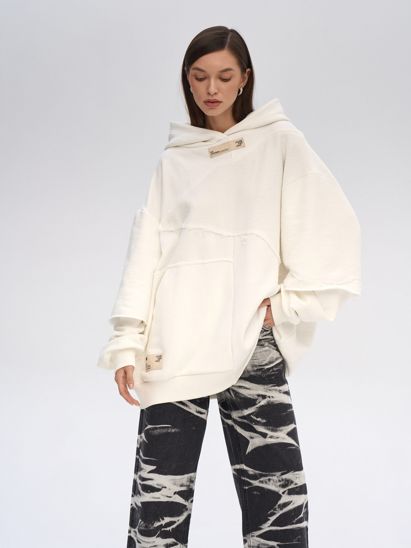 Худи «Куски». Молочный