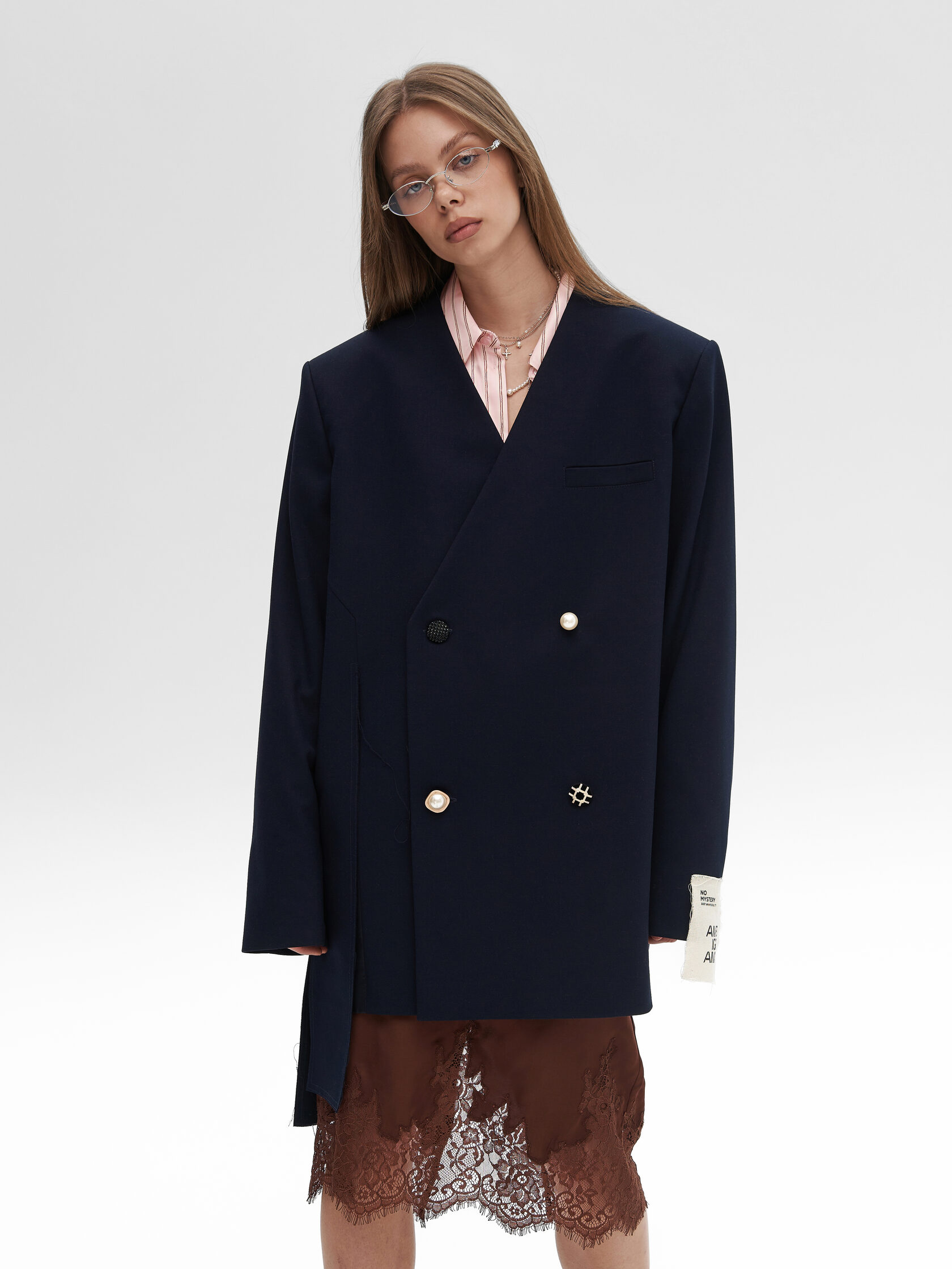 Пиджак «Без лацканов». Синий — фото 3