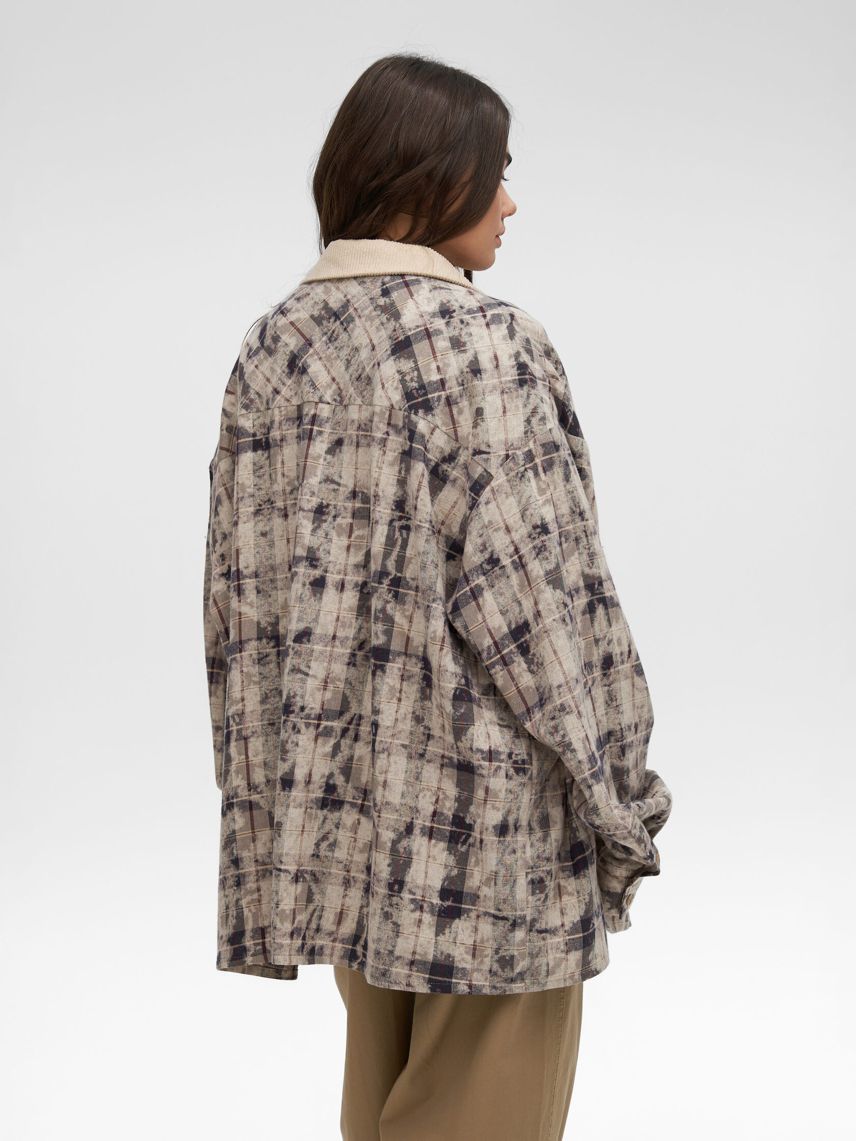 Рубашка «Клетка с молнией». Серый — фото 3